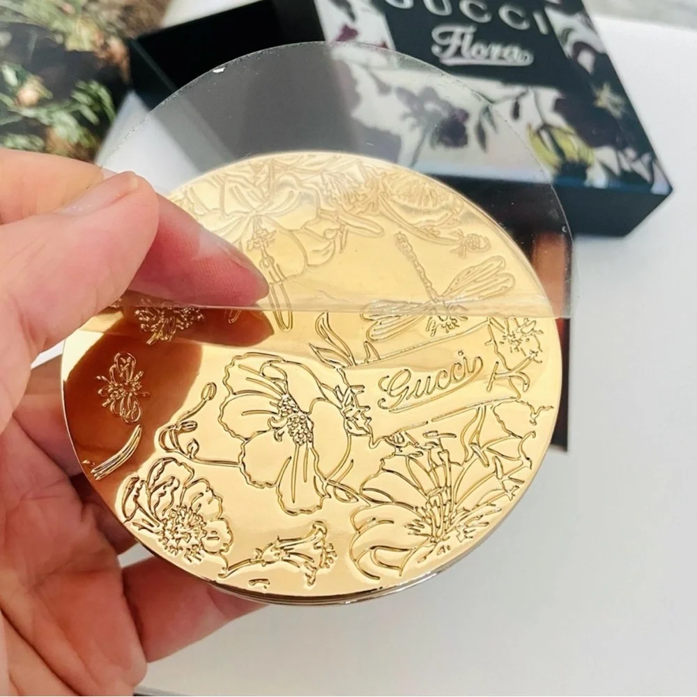Gucci‎ Flora Compact Dual side Mirror Gold Color